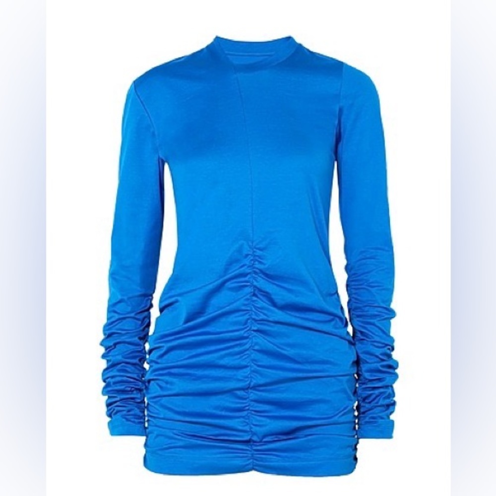 Blue Marques Almeida ruched long sleeve tee - style seen on Blackpink closet